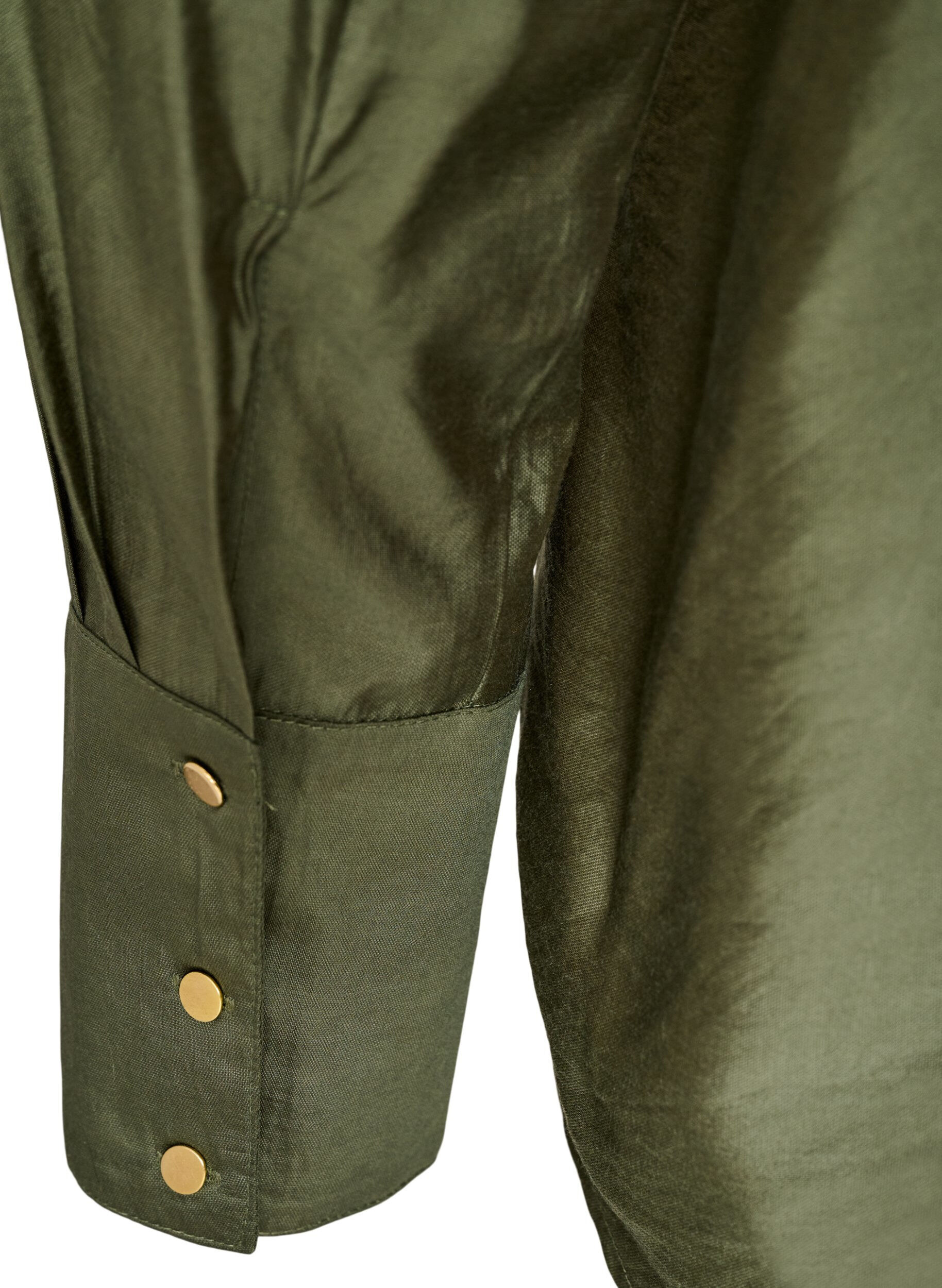 ZizziBluse aus Viskose mit goldenen Kn&ouml;pfen, Gr&uuml;n, Packshot image number 3