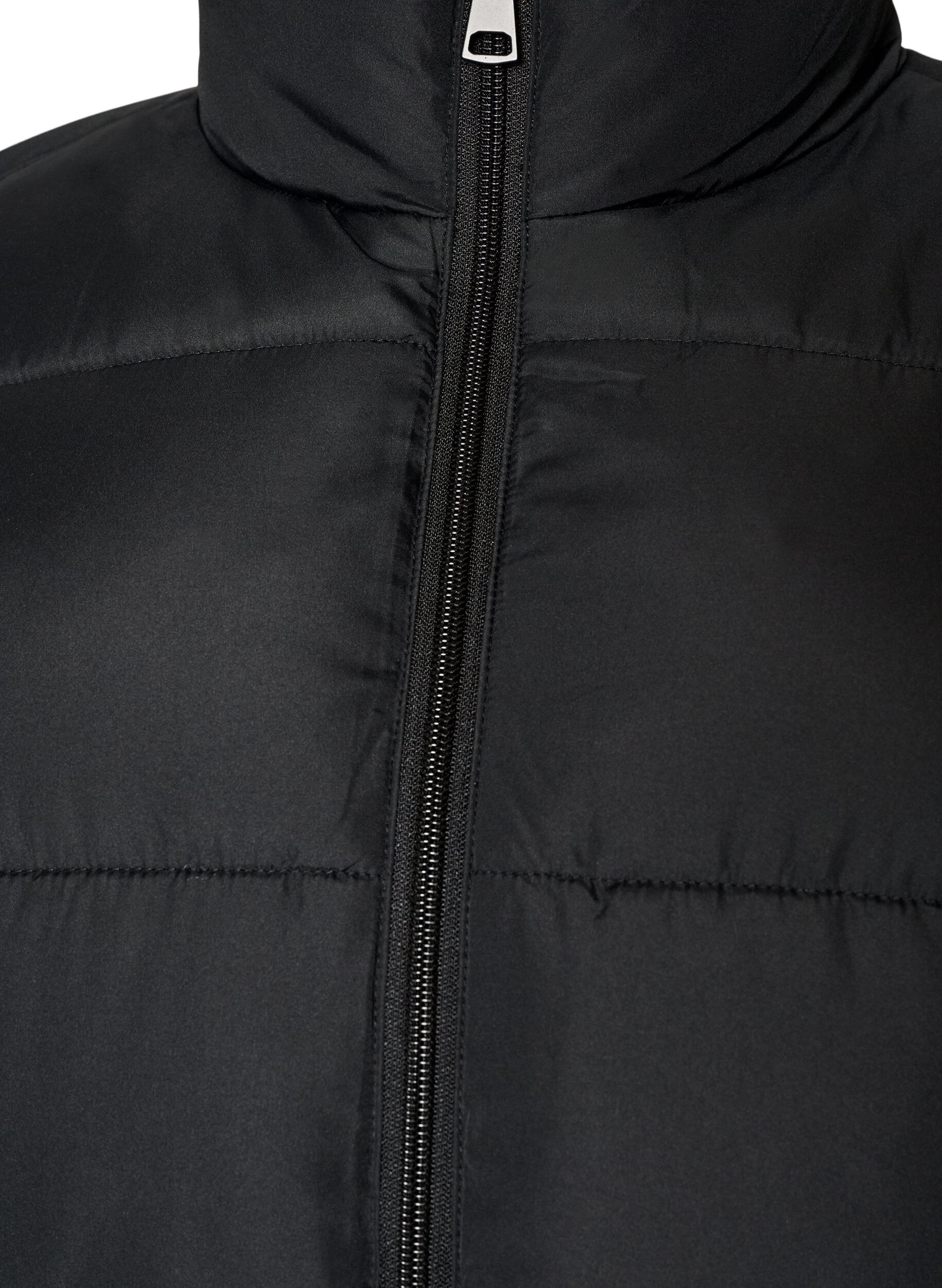 ZizziKurze Pufferjacke mit hohem Kragen, Schwarz, Packshot image number 2