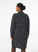 Blusenkleid aus bedrucktem Material mit Bindegürtel, Schwarz, Model image number 2