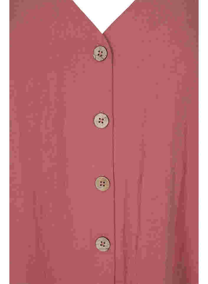 Viskosebluse mit Knöpfen und V-Ausschnitt, Withered Rose, Packshot image number 2