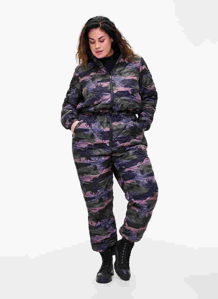 Thermojumpsuit mit Camouflage-Print, Camou print, Model image number 0