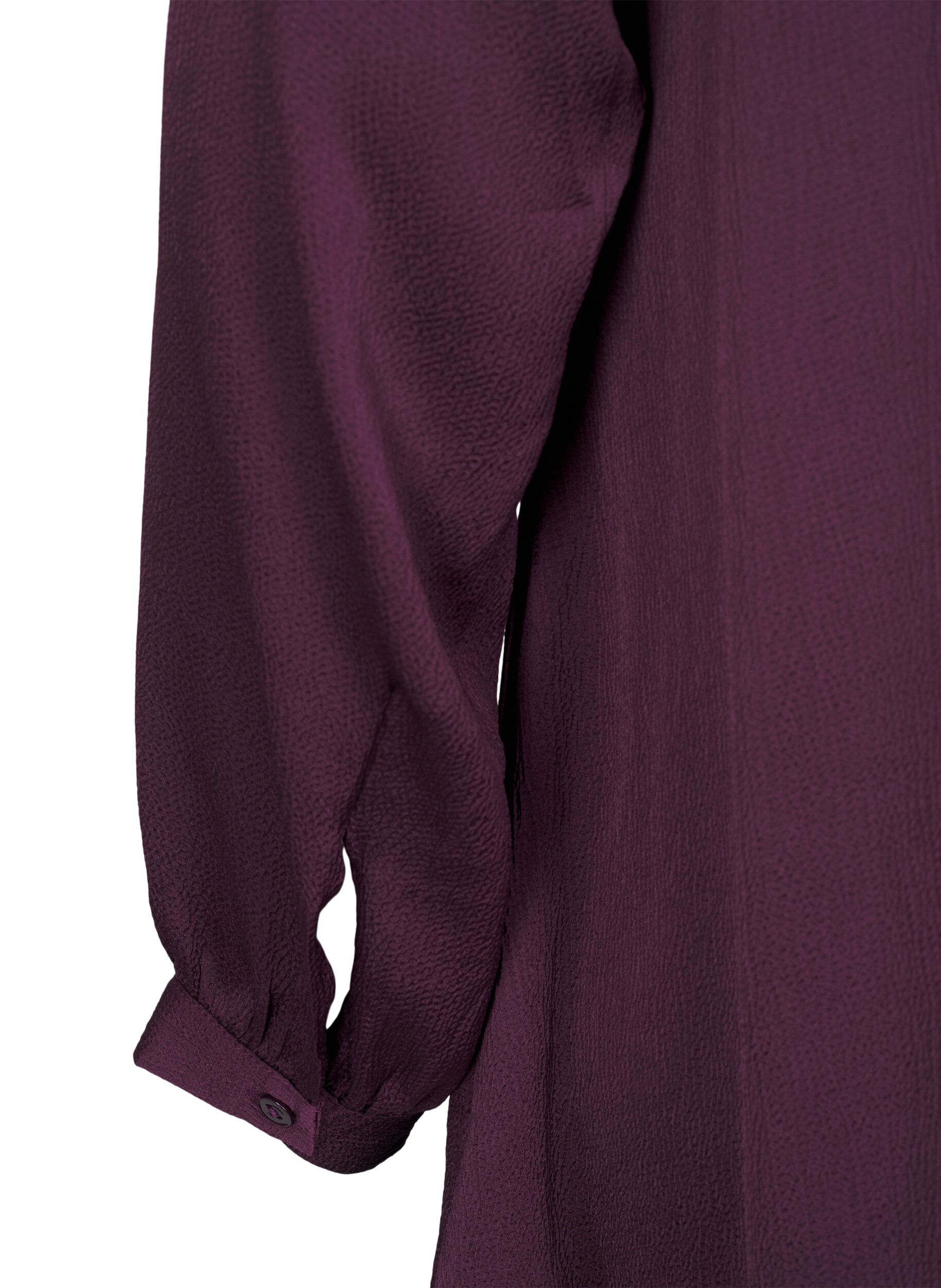 Zizzi Lange Bluse mit Kn&ouml;pfen und langen &Auml;rmeln, Potent Purple, Packshot image number 3