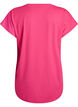 Kurzarm Trainingsshirt mit V-Ausschnitt, Pink, Packshot image number 1