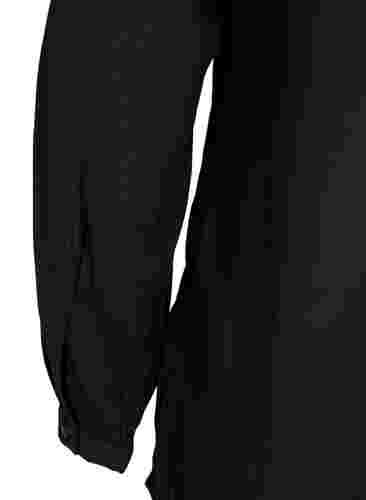 Viskose-Tunika mit V-Ausschnitt , Black , Packshot image number 3