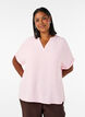 Lockere Bluse mit kurzen &Auml;rmeln, Rot, Model image number 0