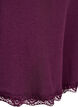 Lockere Nachtshorts aus geripptem Material mit Spitzensaum, Dunkles Bordeaux, Packshot image number 3