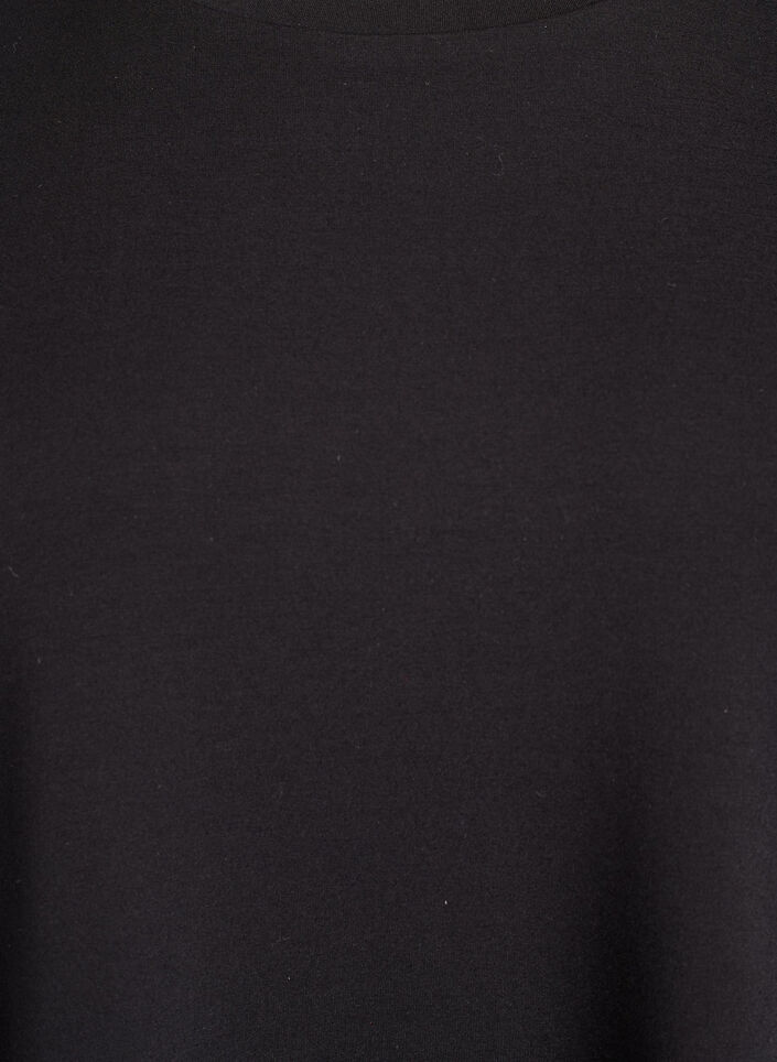 Kurzes Loose-Fit T-Shirt aus Modal-Mix, Schwarz, Packshot image number 2