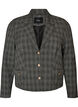Kurzer Blazer mit Karomuster, Grau, Packshot image number 0