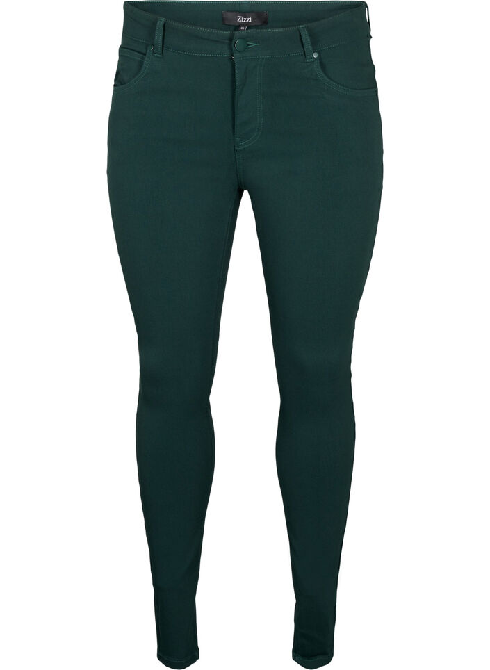 Slim Fit Hose mit Hosentaschen, Gr&uuml;n, Packshot image number 0