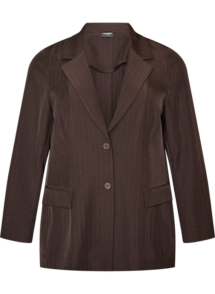 Blazer mit Taschen und Schlitzen, Braun, Packshot image number 0