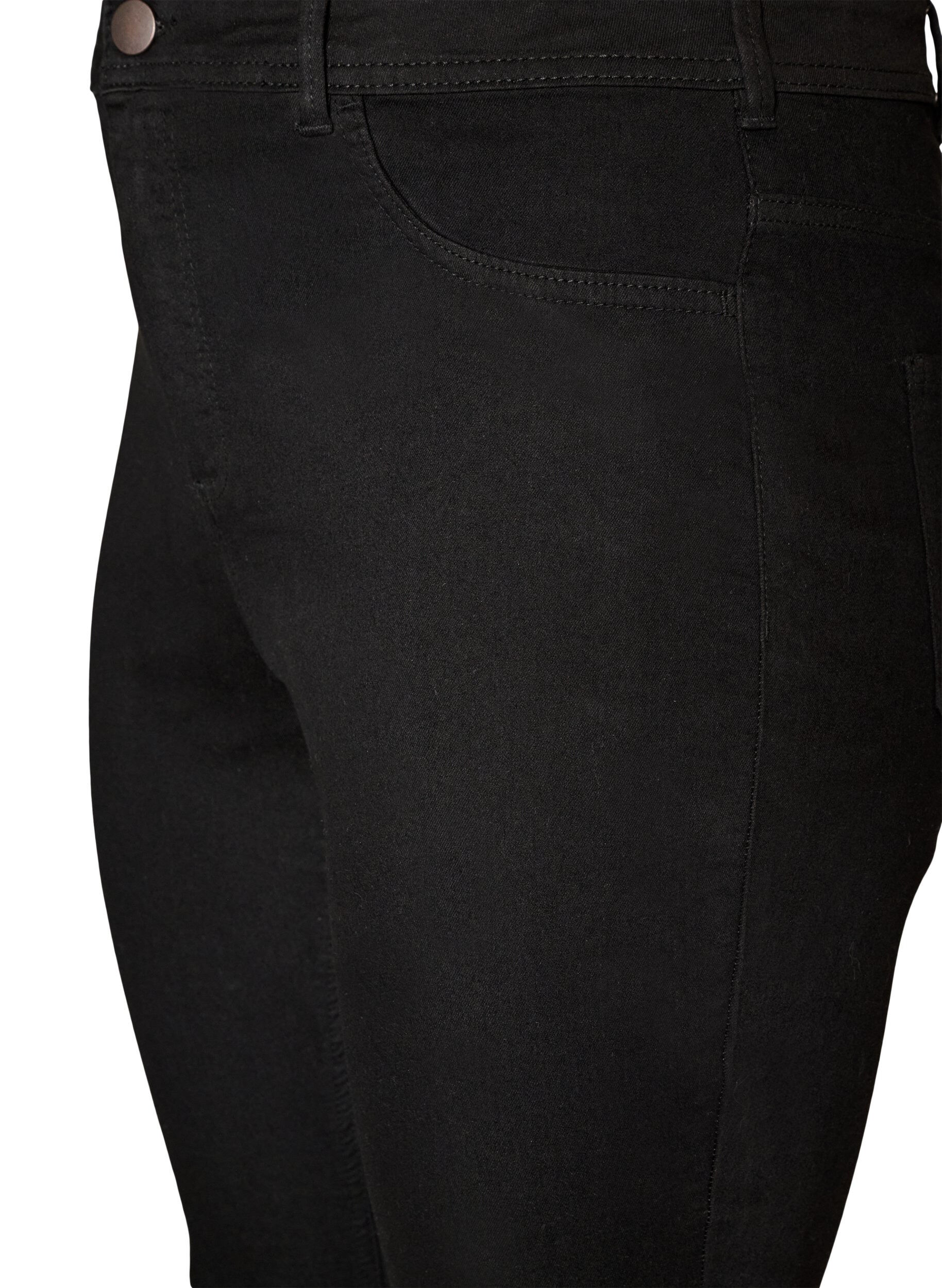 ZizziAmy Super Slim Fit Jeans mit hoher Taille, Schwarz, Packshot image number 2