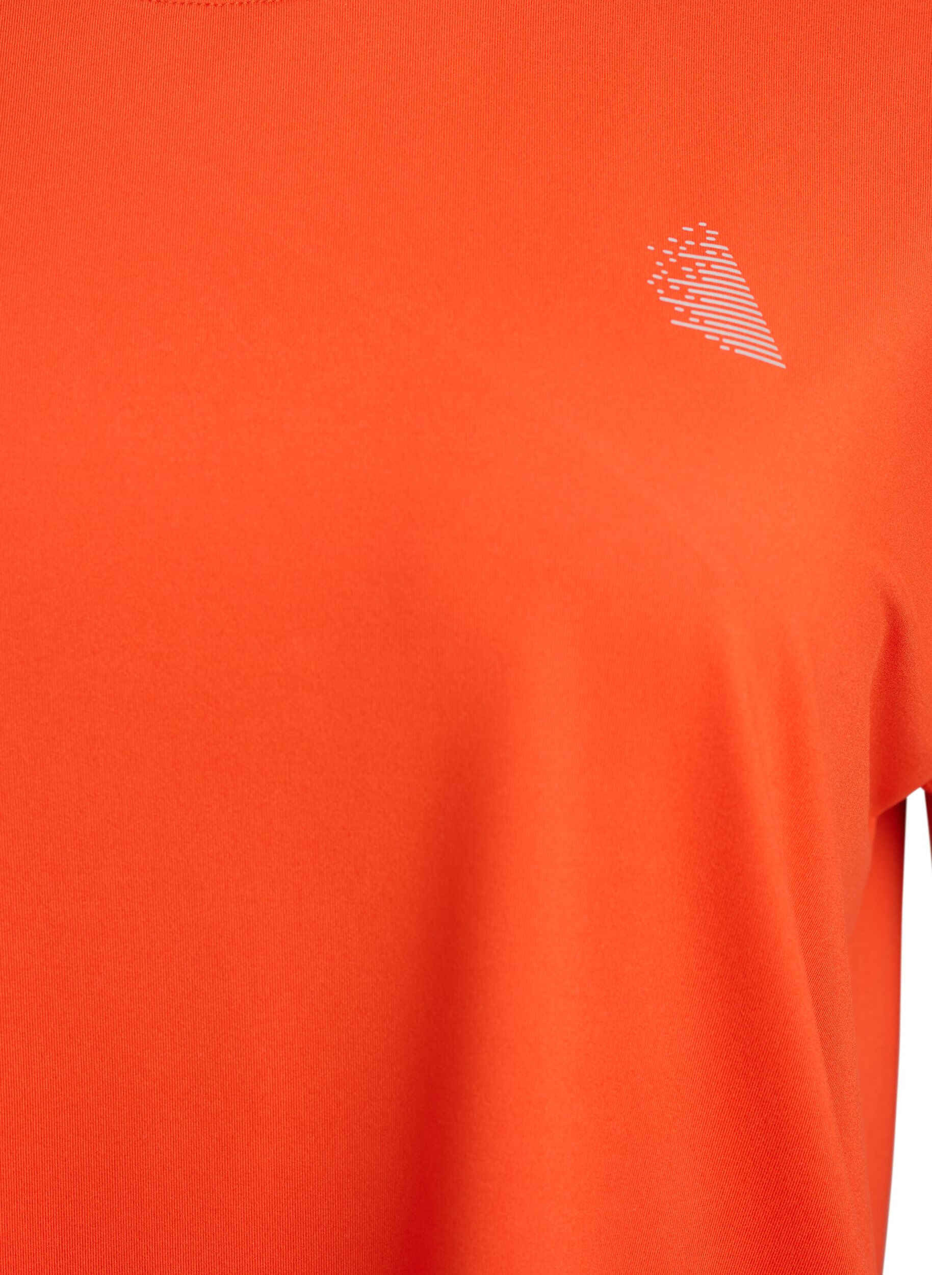 Zizzi Einfarbiges Trainings-T-Shirt, Orange, Packshot image number 2