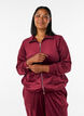 Weicher Cardigan aus Velours mit Rei&szlig;verschluss und hohem Kragen, Rot, Model image number 0
