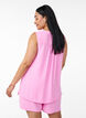 &Auml;rmelloses Oberteil mit Faltendetails, Pink, Model image number 2