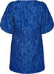 Kleid aus Jacquard mit Puff&auml;rmeln und A-Linie, Blau, Packshot image number 1