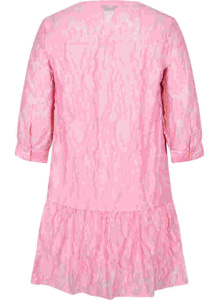 A-Linie Jacquard-Kleid mit Rüschen, Cashmere Rose, Packshot image number 1