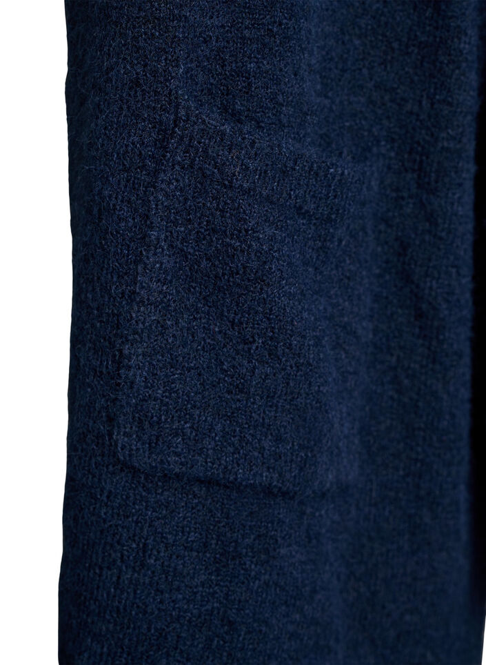 Lange Strickjacke mit Taschen, Blau, Packshot image number 2