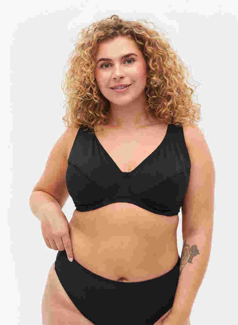 	 Bikini Oberteil mit Bügeln, Black, Model image number 0