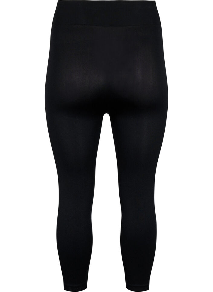 Seamless 3/4 Leggings, Schwarz, Packshot image number 1