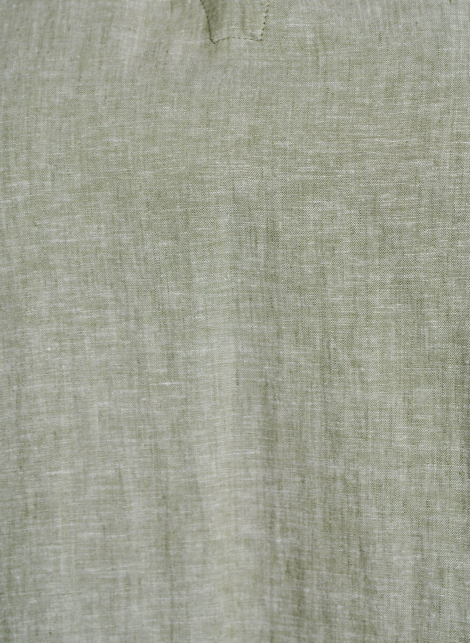 Zizzi Bluse aus Leinen und Viskose mit 1/2-&Auml;rmeln, Gr&uuml;n, Packshot image number 2