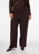 Weite Anzughose mit hoher Taille, Braun, Model image number 2