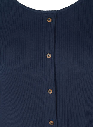 Bluse mit 7/8-Ärmeln und Knöpfen, Navy Blazer, Packshot image number 2