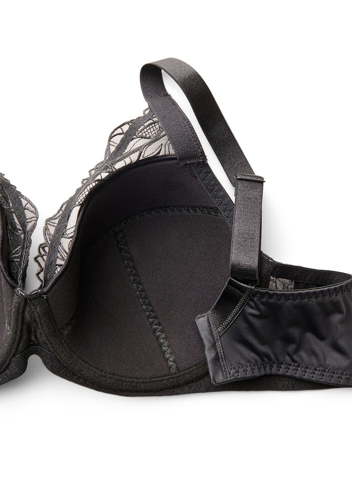 Gepolsterter Spitzen-BH mit B&uuml;gel, Schwarz, Packshot image number 3