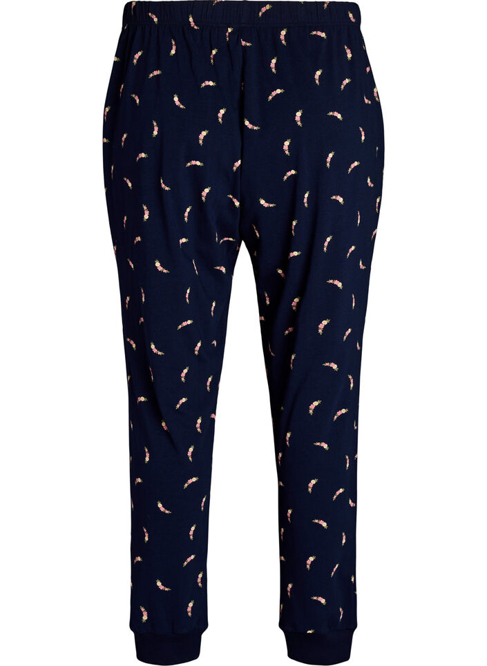 Bedruckte Pyjamahose, Blau, Packshot image number 1