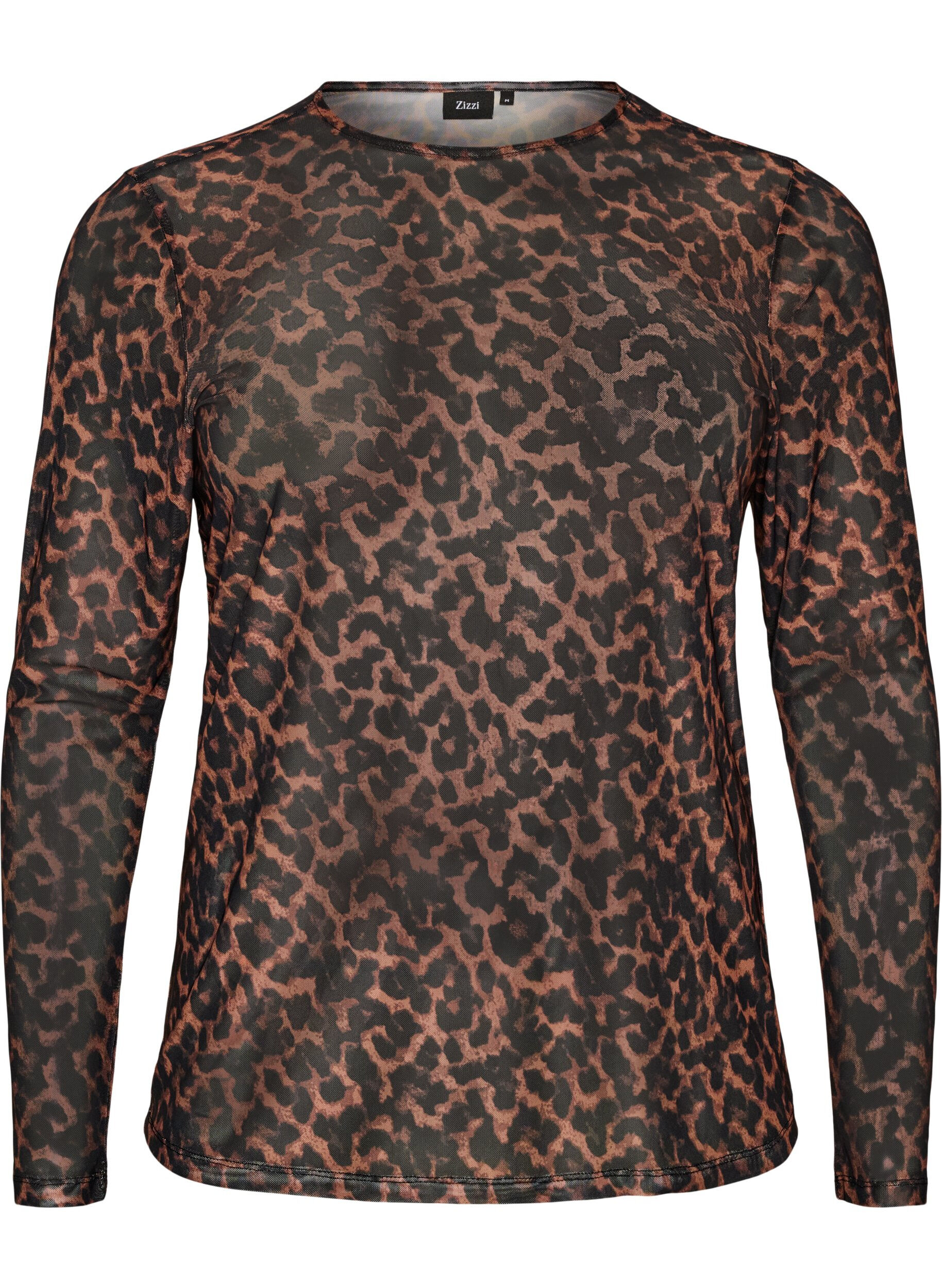 Bluse aus Mesh mit Print