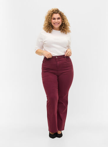 Flared Jeans mit extra hoher Taille, Port Royale, Model image number 0