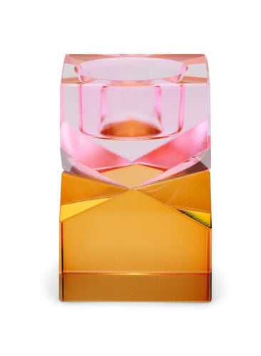 Kerzenständer aus Kristallglas, Pink/Amber, Packshot image number 0
