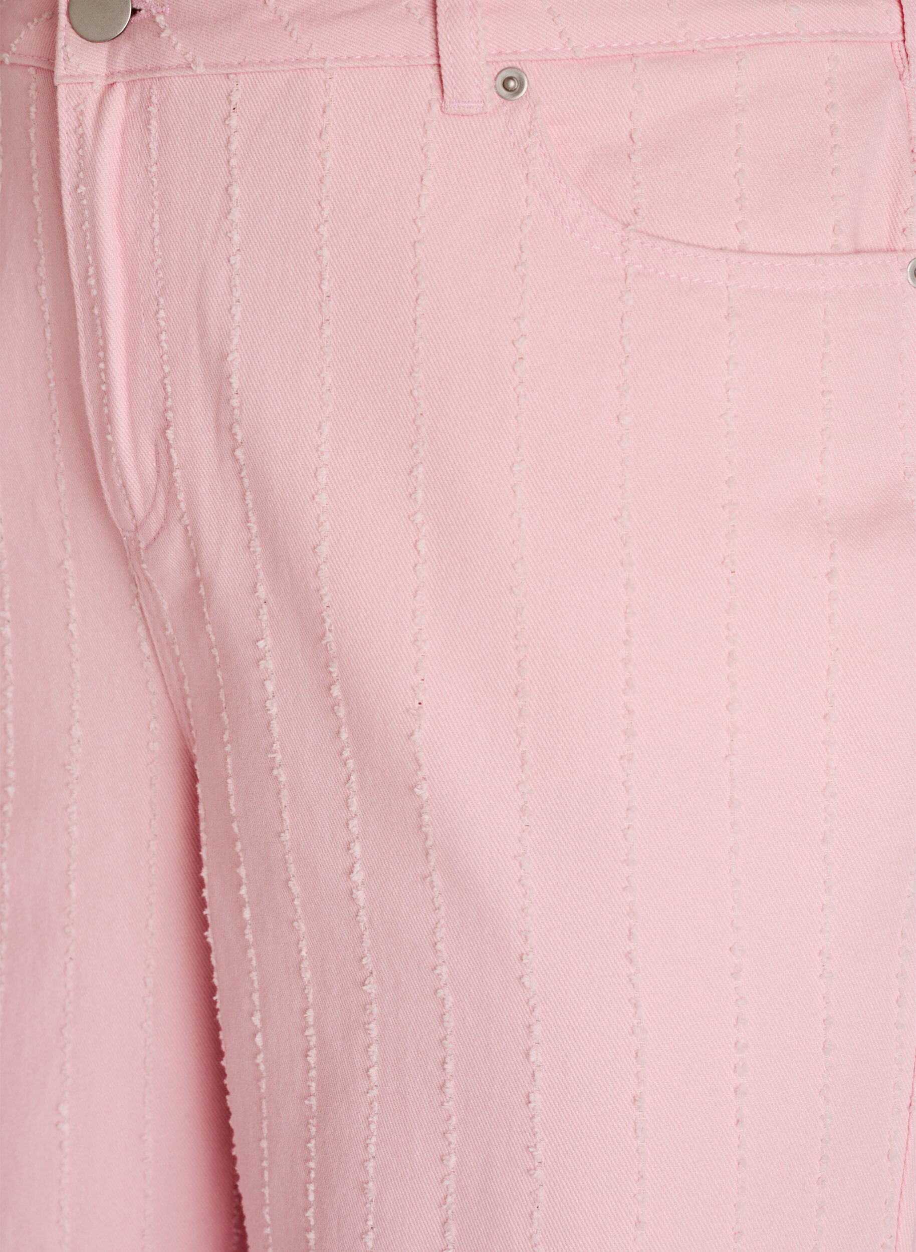 Zizzi Myra Jeans aus farbigem Denim mit weiter Passform und strukturiertem Muster, Rot, Packshot image number 2