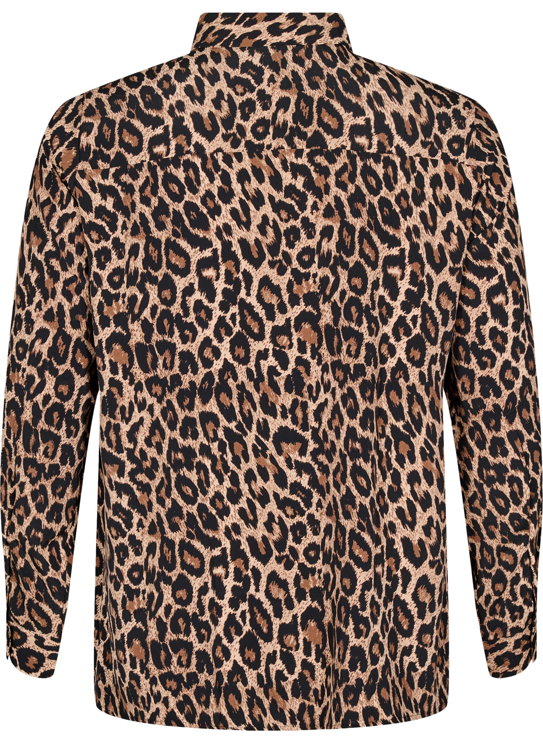 Zizzi Bluse mit Leopardenmuster, Braun, Packshot image number 1