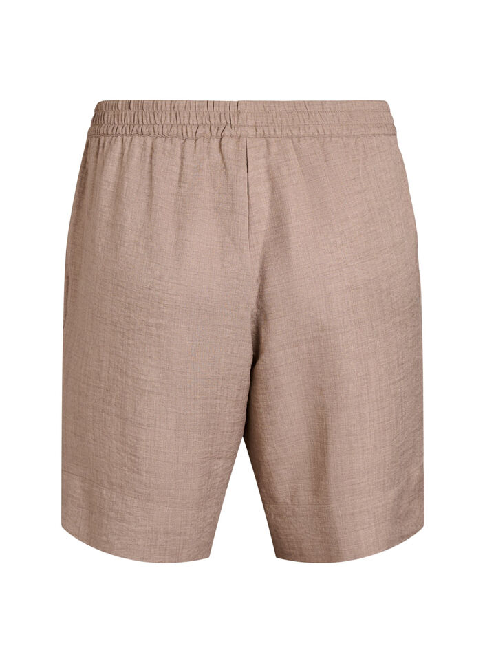Shorts mit Taschen und hoher Taille, Braun, Packshot image number 1