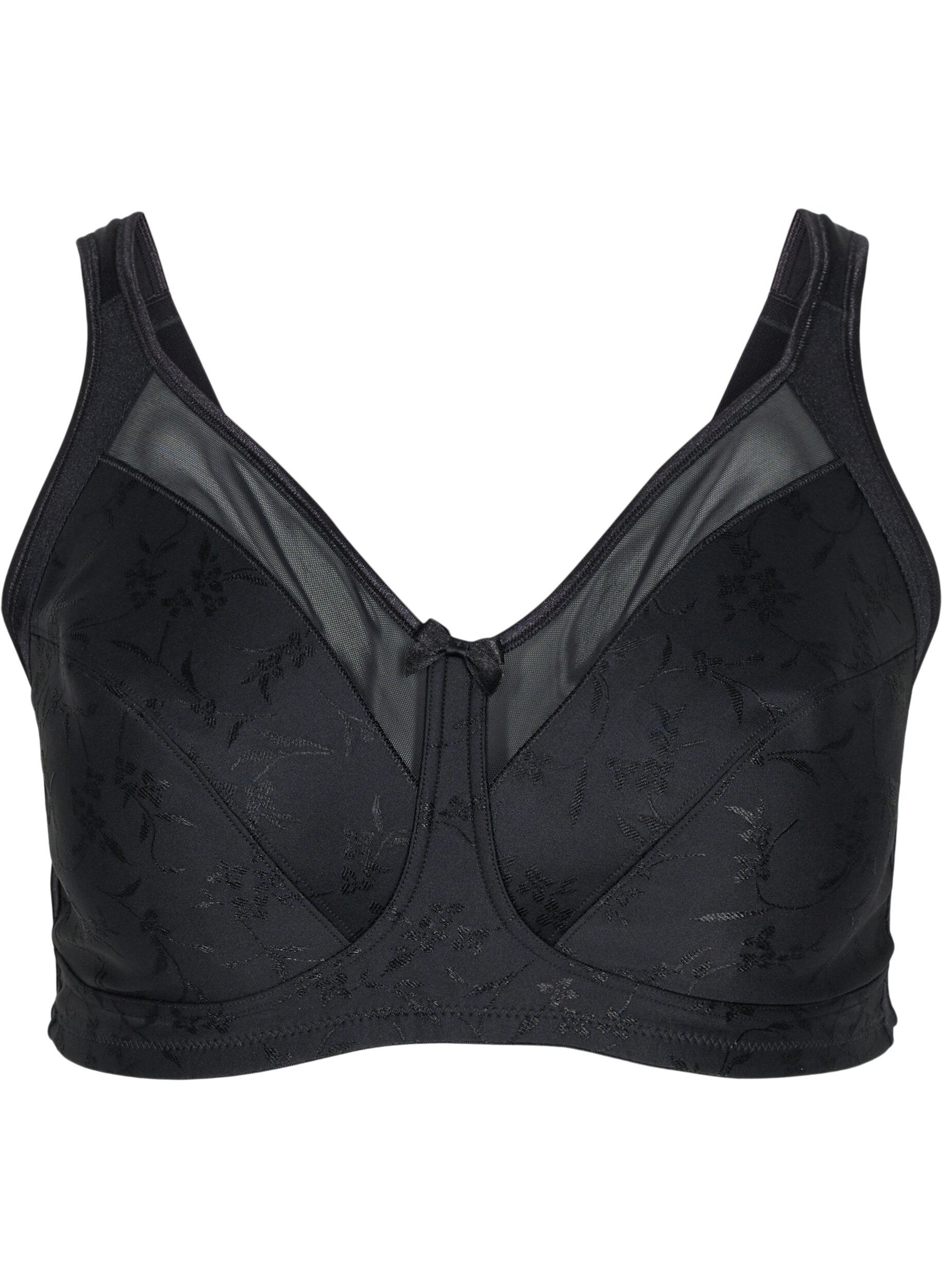 Zizzi BH mit Mesh Details , Black, Packshot image number 0
