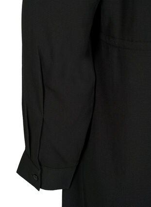 Kleid mit Spitze an der Taille, Black, Packshot image number 4