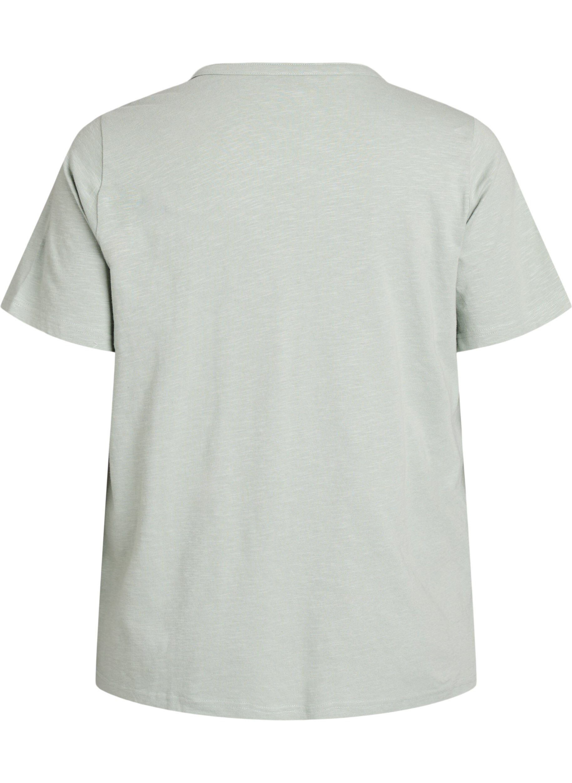 Zizzi T-Shirt mit Knopfleiste, Gr&uuml;n, Packshot image number 1