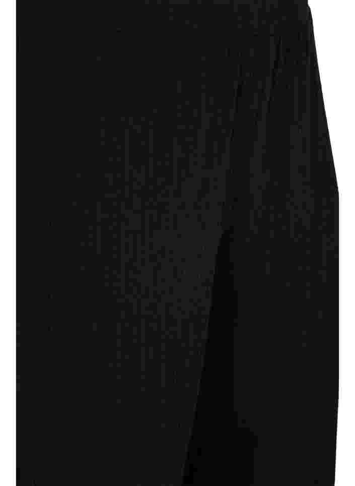 Lockere Hose mit Struktur, Black, Packshot image number 2