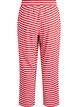Gestreifte Schlafanzughose mit hoher Taille und weiten Beinen, Rot, Packshot image number 1