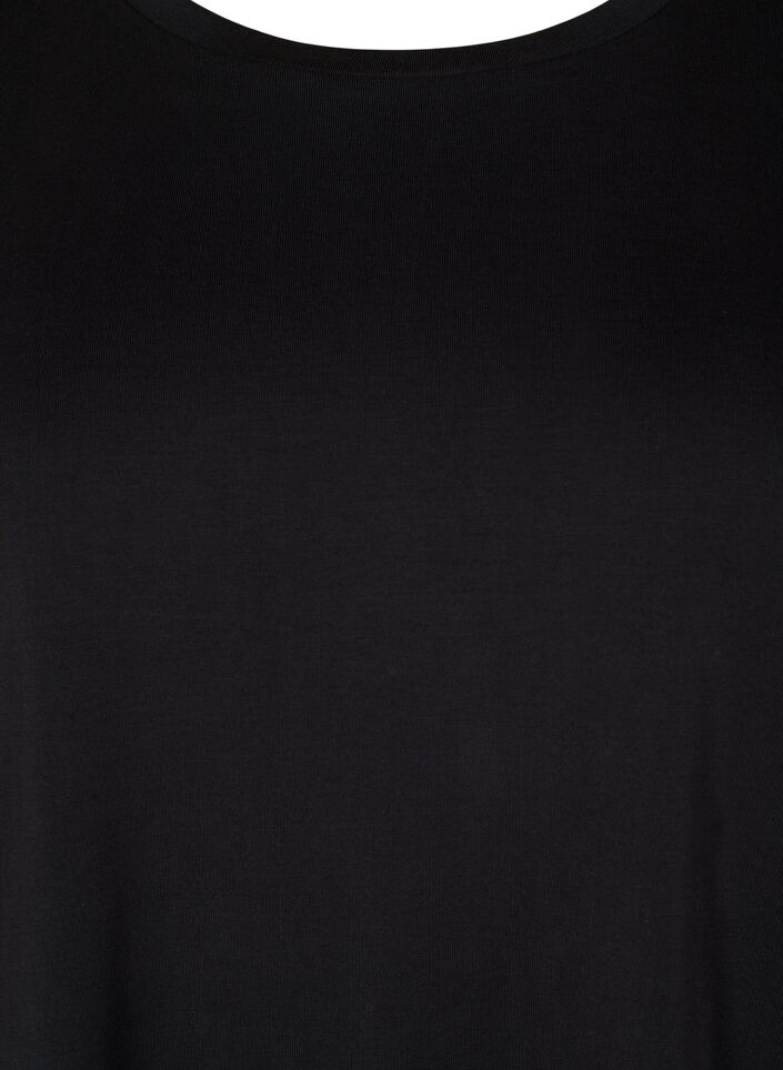 T-Shirt aus TENCEL™ Modal mit Rundhalsausschnitt, Schwarz, Packshot image number 2