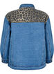 Jeanshemd mit Leopardenmuster-Details, Blau, Packshot image number 1