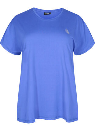 Einfarbiges Trainings-T-Shirt, Dazzling Blue, Packshot image number 0