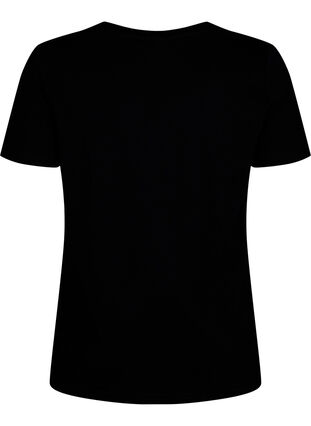 T-Shirt aus Baumwolle mit Rundhalsausschnitt und Aufdruck, Black W. Heart L., Packshot image number 1