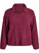 Zopfmuster-Pullover mit Polokragen, Dunkles Bordeaux, Packshot image number 0