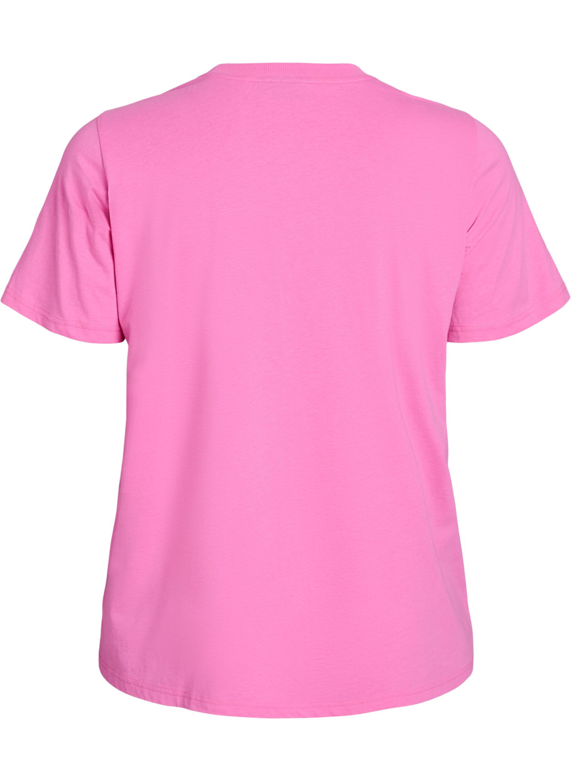 Zizzi T-Shirt mit einem grafischen Sommermotiv, Pink, Packshot image number 1