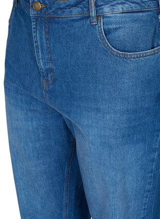 Cropped Mom Fit Mille Jeans mit lockerer Passform, Blue denim, Packshot image number 2