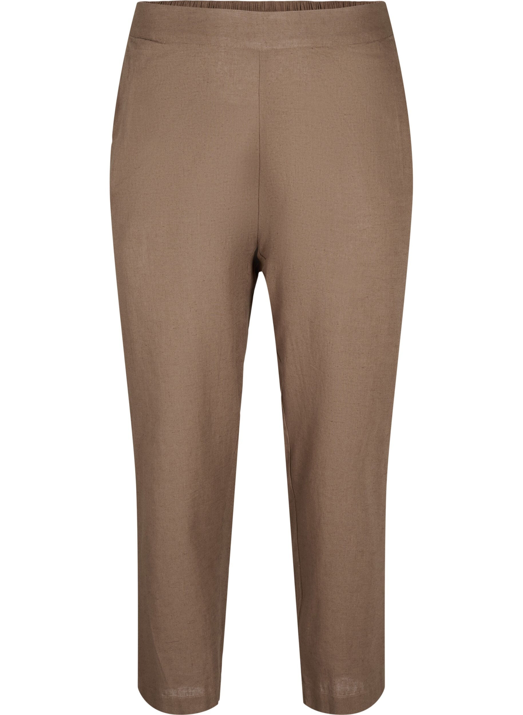 Zizzi Weite Hose aus Leinen-Baumwoll-Mischung, Cub, Packshot image number 0