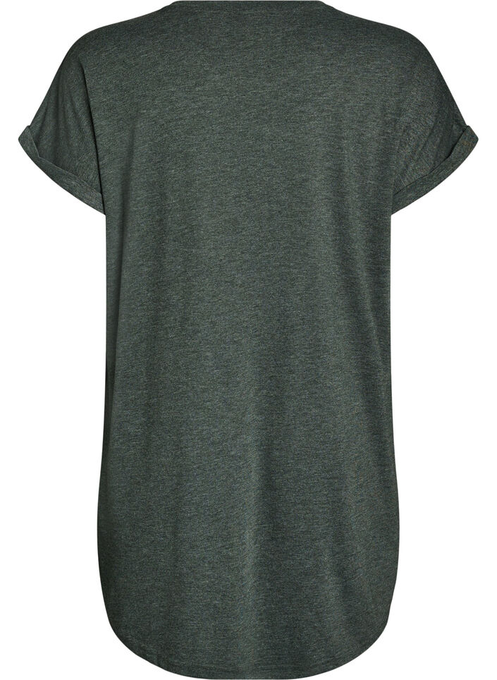 Kurz&auml;rmliges Nachthemd mit Textdruck, Gr&uuml;n, Packshot image number 1