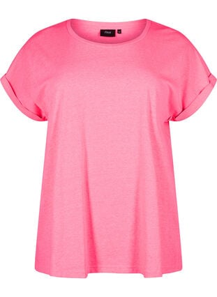 Neonfarbenes T-Shirt aus Baumwolle, Neon pink, Packshot image number 0