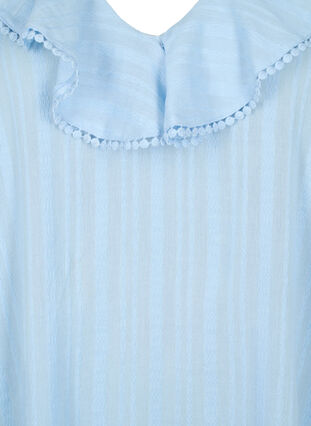 Bluse mit 3/4-Ärmeln und Spitze, Chambray Blue, Packshot image number 2